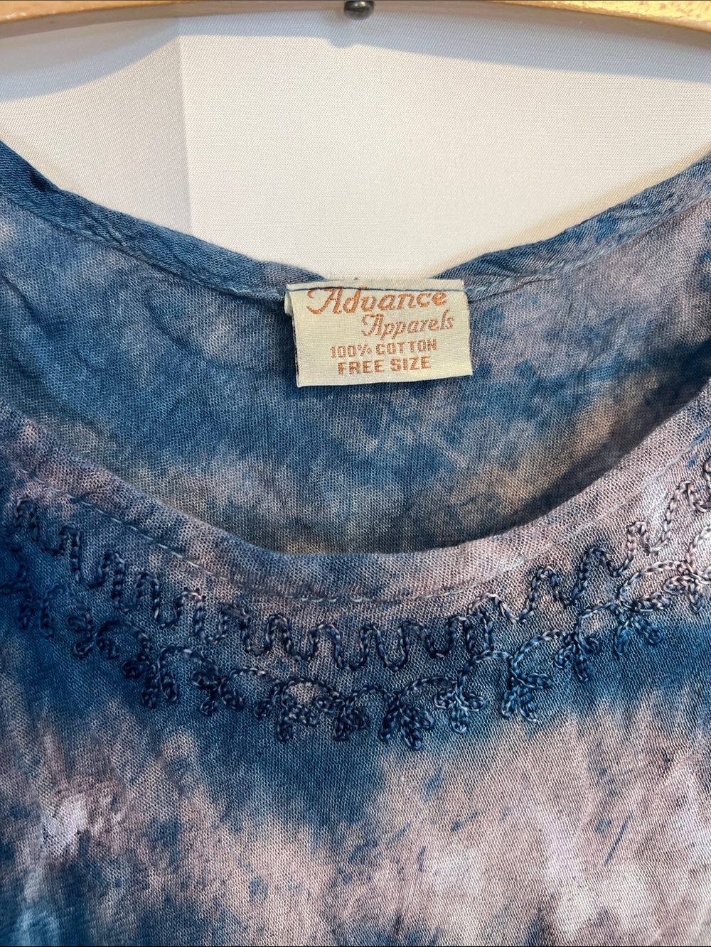 Vintage Tie-Dye Sleeveless Swing Dress - Picture 4 of 5